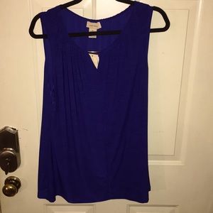 Diana Belle Sleeveless drk cobalt blue Top. Sz XL